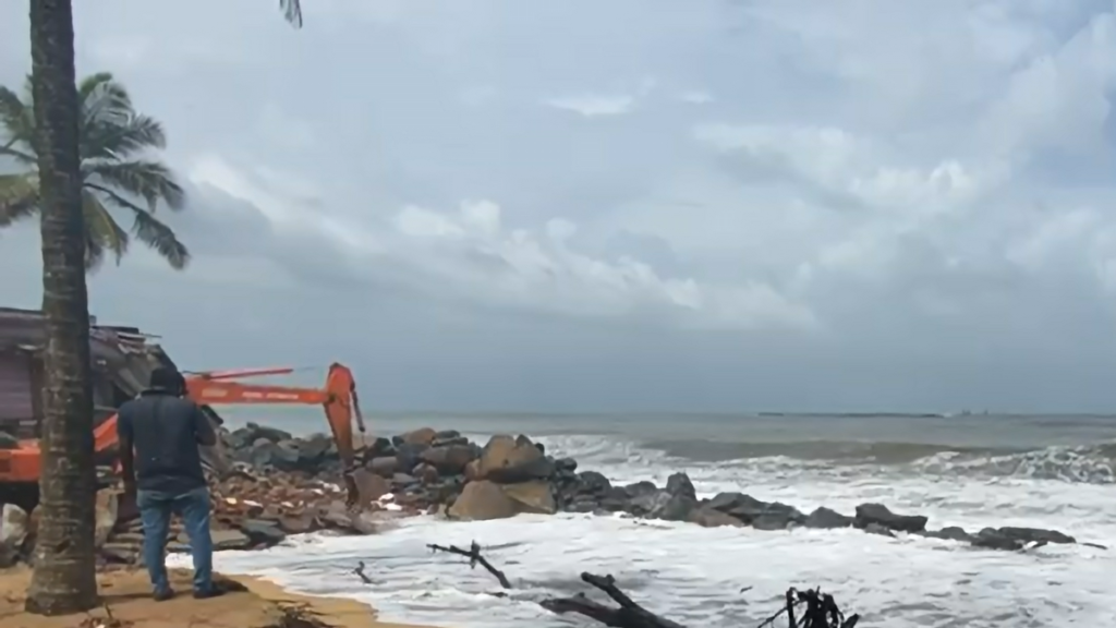 Mangalore: Instead of permanent work, the hollow project of laying stones in the sea