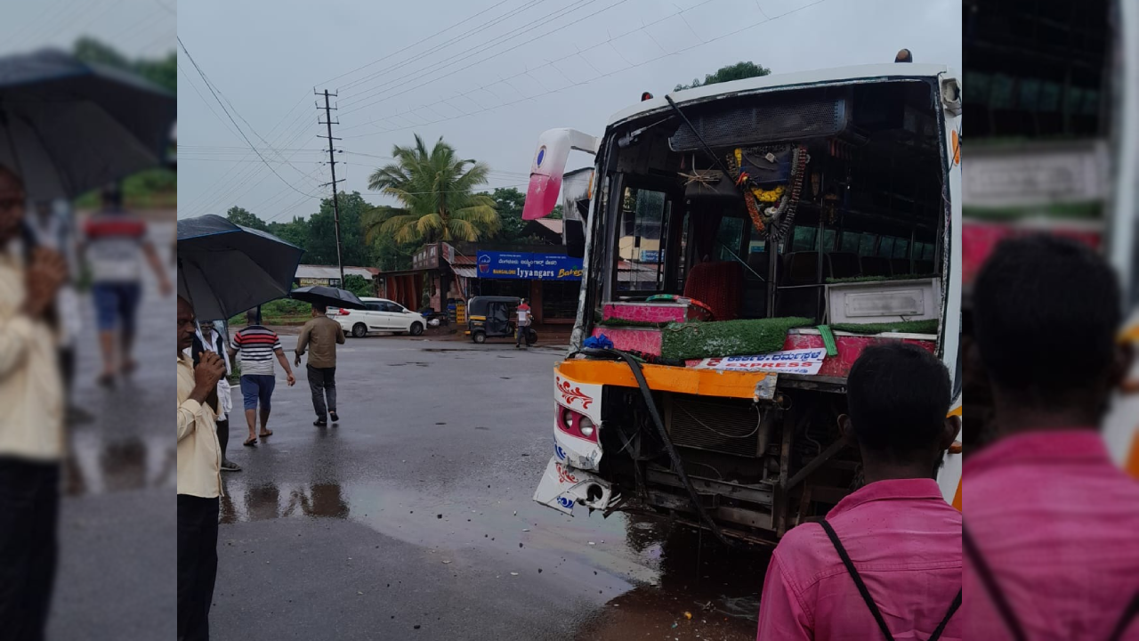 ಬಸ್‌ ಗೆ ಟಿಪ್ಪರ್‌ ಡಿಕ್ಕಿ, ಹಲವು ಪ್ರಯಾಣಿಕರಿಗೆ ಗಾಯ