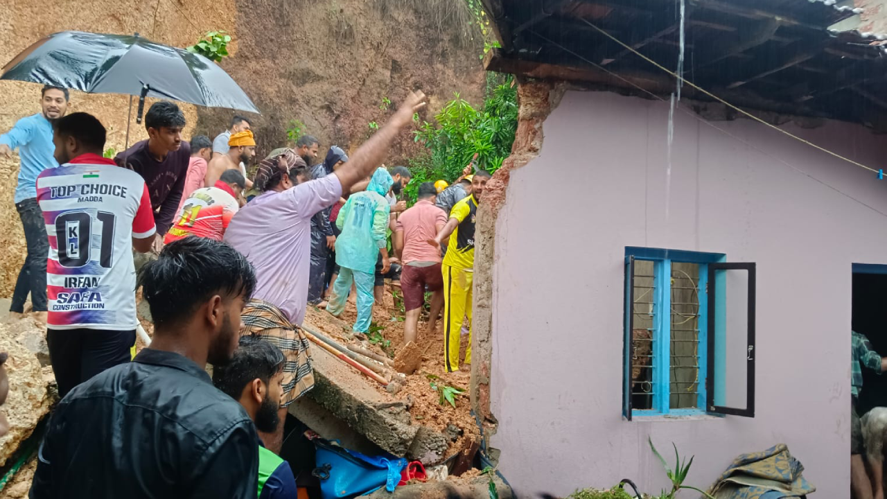 ಮನೆ ಮೇಲೆ ಗುಡ್ಡ ಕುಸಿದು ಮಹಿಳೆ ಸಾವು